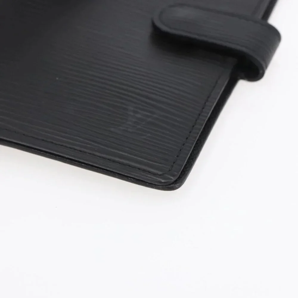 LOUIS VUITTON Epi Agenda PM Day Planner Cover Black R20052 LV Auth BA8370